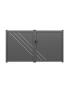 Portail ALU Brest passage 3m00 - Ht 1m70 - Gris