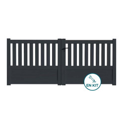 Portail en kit alu battant ZOE