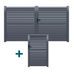 Pack portail battant + portillon alu Arles