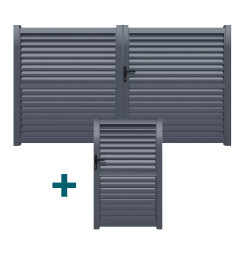 Pack portail battant + portillon alu Arles