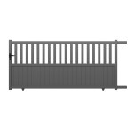 Portail Coulissant ALU Valence passage 3m50 - Ht 1m60 - Gris